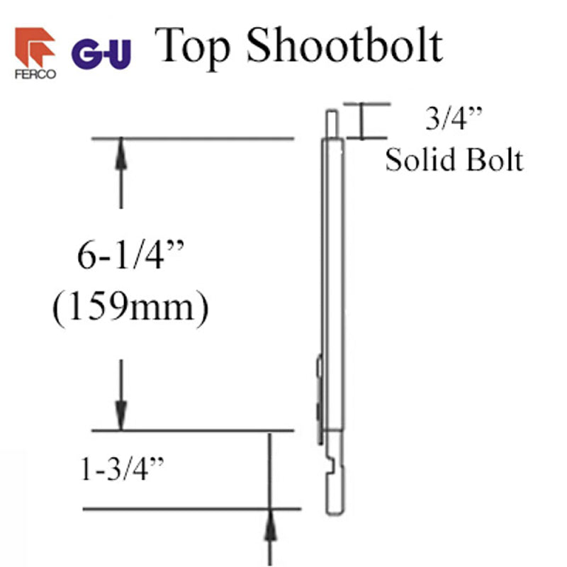 GU Ferco Secury Europa Reversing Gear Top Shootbolt - GU Ferco Secury Europa Reversing Gear Top Shootbolt