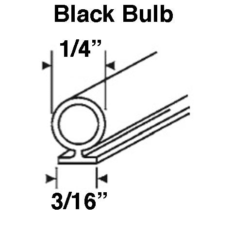 T-Slot Foam Filled Bulb Weatherstrip, .187 x .250 Diameter - T-Slot Foam Filled Bulb Weatherstrip, .187 x .250 Diameter