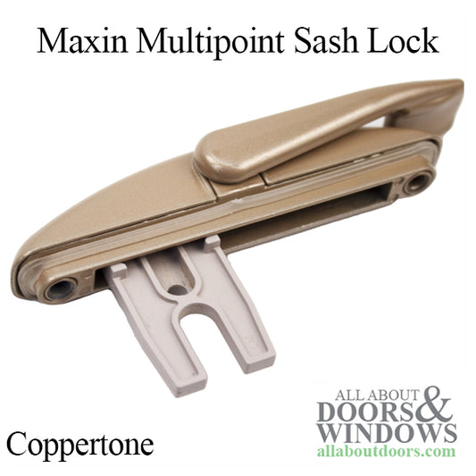 Maxim 1-5/8 Inch Projection Multipoint Sash Lock Coppertone