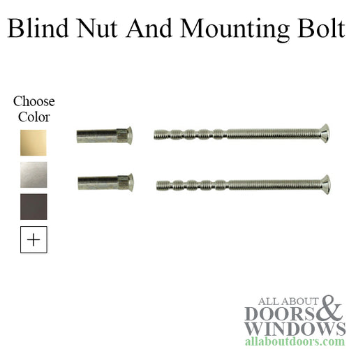 Blind Nut & Breakaway Mounting Bolt - Choose Finish - Blind Nut & Breakaway Mounting Bolt - Choose Finish