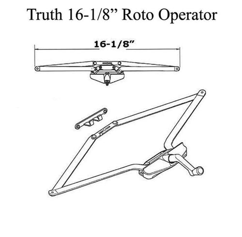 Truth 11.12  Roto Awning Operator, 16-1/8 inch Scissor Type, Single Hook - CHOOSE COLOR - Truth 11.12  Roto Awning Operator, 16-1/8 inch Scissor Type, Single Hook - CHOOSE COLOR