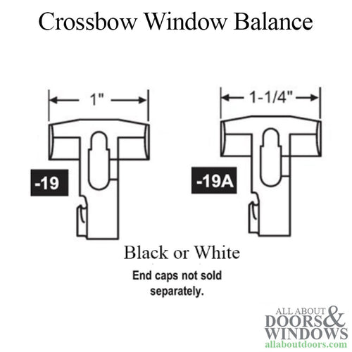 Crossbow 960SP Window Balance, 1/2 spring, 1-1/4