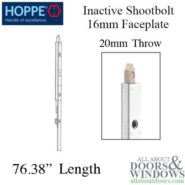 16mm Inactive Top Extension, 20mm Shootbolt throw, 76.38