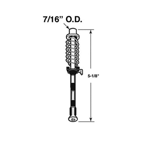 Floataway Guide Pin w/ Cap, Metal Closet Door Pivot Rod, 1/4 Diameter - Floataway Guide Pin w/ Cap, Metal Closet Door Pivot Rod, 1/4 Diameter
