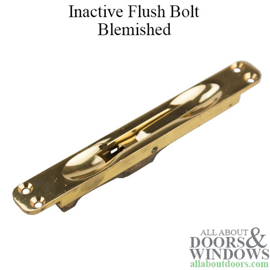 Blemished Marvin Inactive 6-3/8" Flush Bolt, Polished Brass