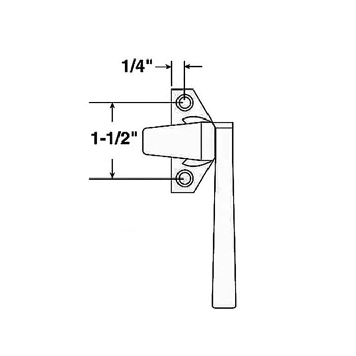 Cam Handle Lock Lever Only - 1-1/2 Inch Hole C-C - Right Hand - Cam Handle Lock Lever Only - 1-1/2 Inch Hole C-C - Right Hand