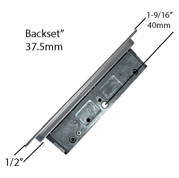 Interlock Sliding Door Lock with Recessed Faceplate 37.5mm - Interlock Sliding Door Lock with Recessed Faceplate 37.5mm
