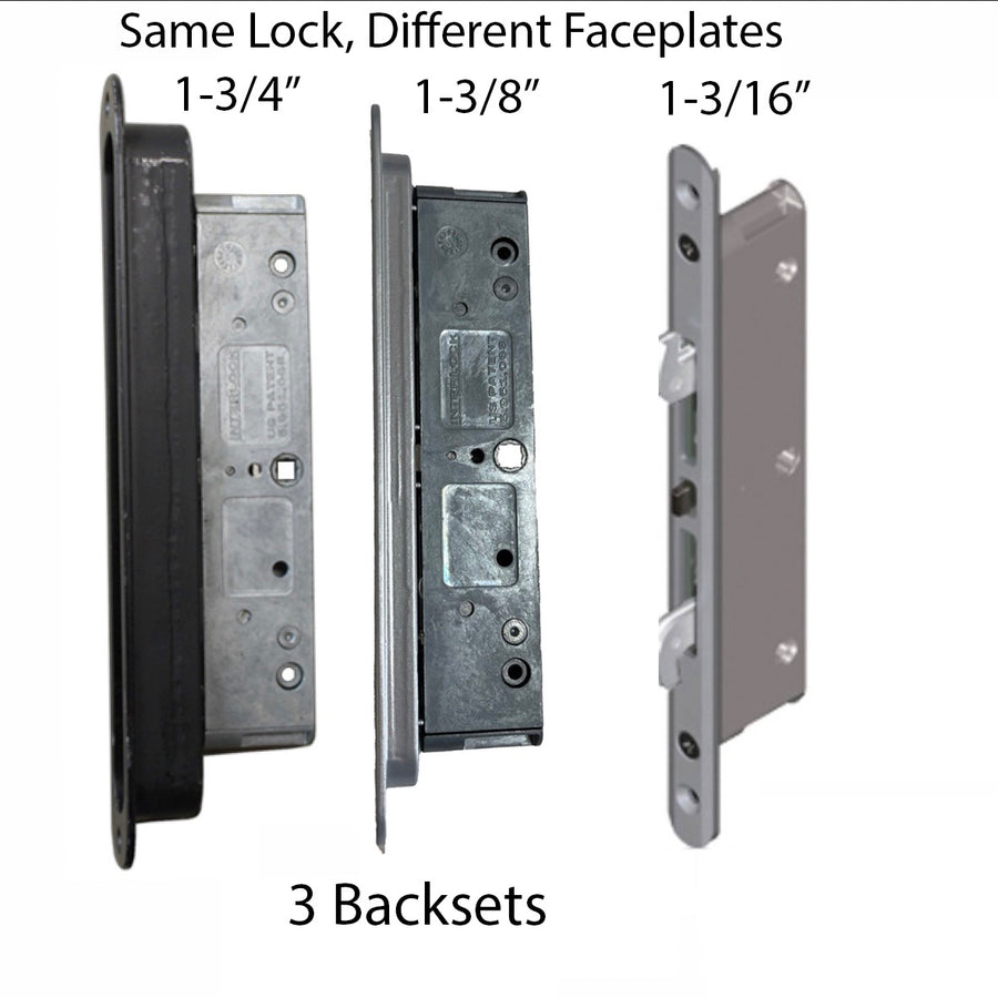 Interlock Sliding Door Lock with Recessed Faceplate 37.5mm - Interlock Sliding Door Lock with Recessed Faceplate 37.5mm