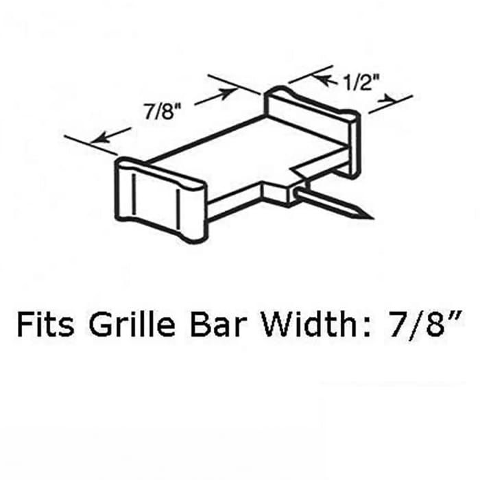 Slide-On Needle Point Grille Clip,  for 7/8