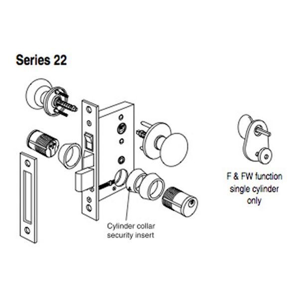 Marks Door Knob Pair For Security Doors Fits 22Ac Mortise Locks Security Knobs - Marks Door Knob Pair For Security Doors Fits 22Ac Mortise Locks Security Knobs