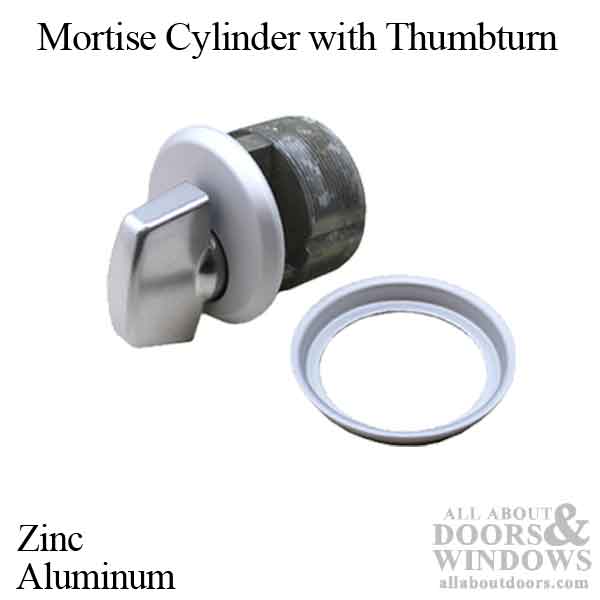 Mortise Cylinder with Thumbturn, Zinc, Choose Color - Mortise Cylinder with Thumbturn, Zinc, Choose Color
