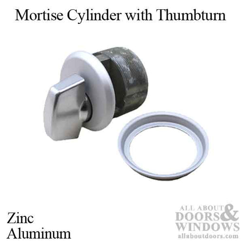 Mortise Cylinder with Thumbturn, Zinc, Choose Color - Mortise Cylinder with Thumbturn, Zinc, Choose Color