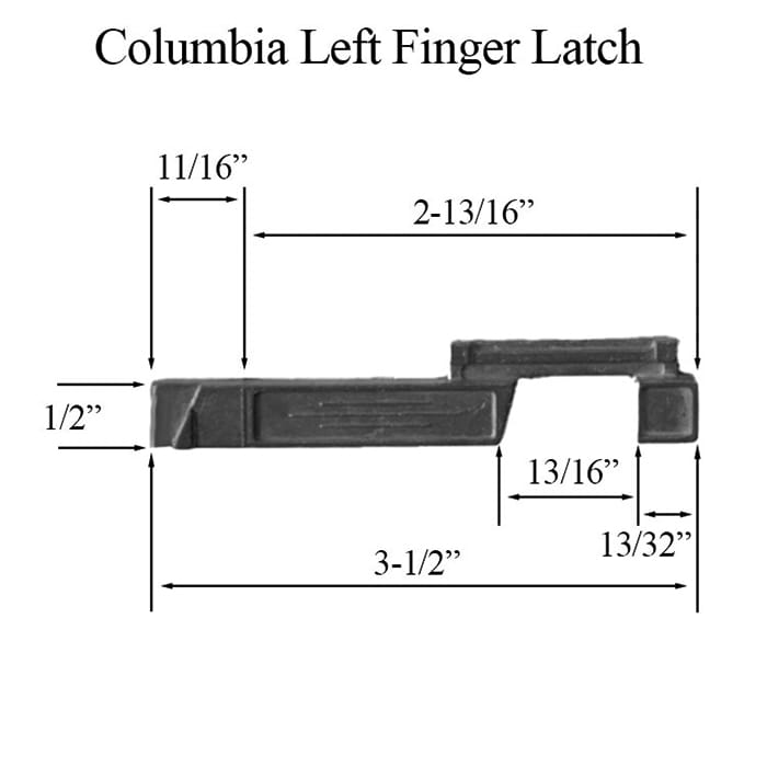 Columbia Finger Latch,  808 Series Storm Window - Left - Columbia Finger Latch,  808 Series Storm Window - Left