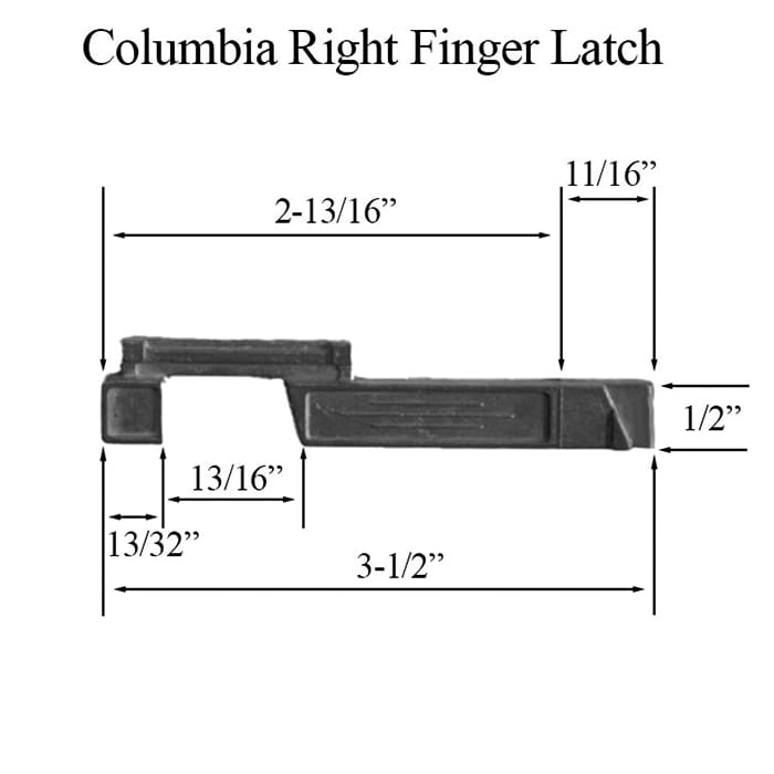 Columbia Finger Latch,  808 Series Storm Window - Right - Columbia Finger Latch,  808 Series Storm Window - Right
