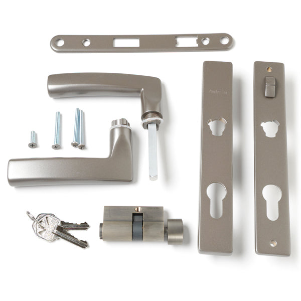 Andersen Emco Modern Storm Door Handle Set Trim Metallic Stone - Andersen Emco Modern Storm Door Handle Set Trim Metallic Stone