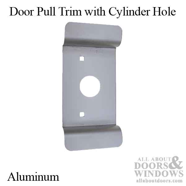 Door pull trim with cylinder hole, Offset Screws - Choose Color - Door pull trim with cylinder hole, Offset Screws - Choose Color