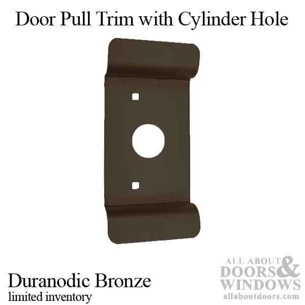 Door pull trim with cylinder hole, Offset Screws - Choose Color - Door pull trim with cylinder hole, Offset Screws - Choose Color