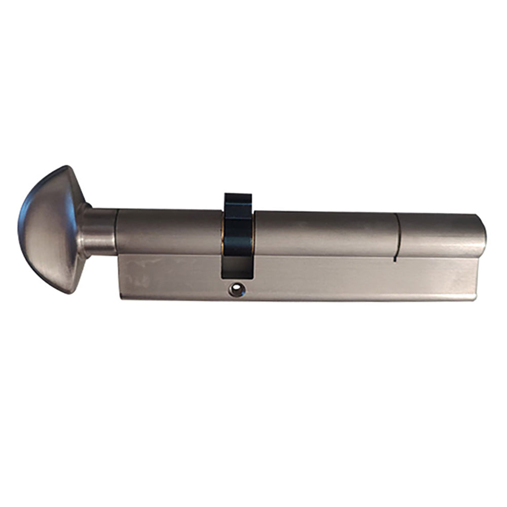 Hoppe Euro Profile Cylinder, 90 degree, 40.5/85.5, Crescent knob - Satin Nickel - Hoppe Euro Profile Cylinder, 90 degree, 40.5/85.5, Crescent knob - Satin Nickel