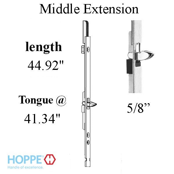16mm Manual Middle Extension Shootbolt-Tongue @ 41.34