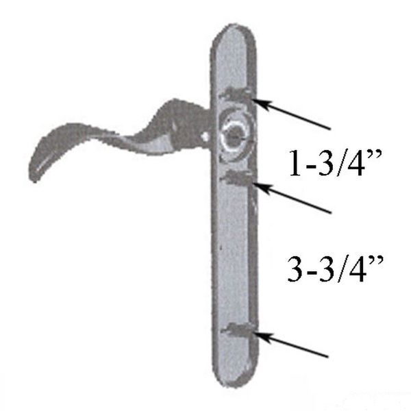 Storm Door 3 Post Keyed Outside Handle with Square Spindle - Storm Door 3 Post Keyed Outside Handle with Square Spindle