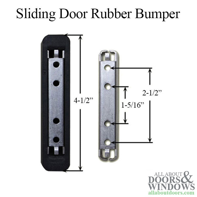 Pella Sliding Patio Door Rubber Head Bumper with Bracket. - Pella Sliding Patio Door Rubber Head Bumper with Bracket.