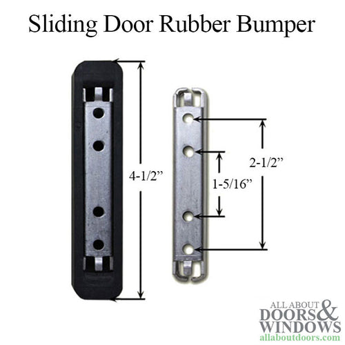 Pella Sliding Patio Door Rubber Head Bumper with Bracket. - Pella Sliding Patio Door Rubber Head Bumper with Bracket.