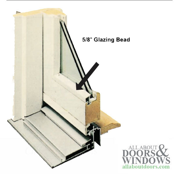 Perma-Shield® Gliding Door Glazing Bead 5/8 Inch Glass 72-3/8 Inch White - Perma-Shield® Gliding Door Glazing Bead 5/8 Inch Glass 72-3/8 Inch White