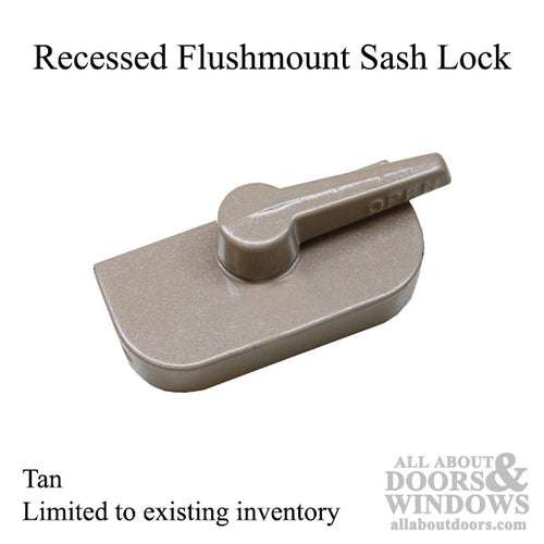 Crestline Recessed Flush Mount Style Sash Lock - Tan - Crestline Recessed Flush Mount Style Sash Lock - Tan