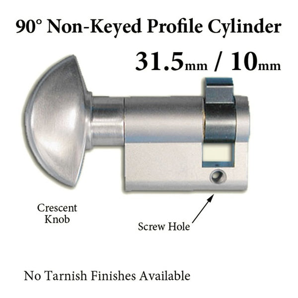 31.5 / 10 New Style HOPPE Non Logo 90 Non-Keyed Profile Cylinder Lock, Solid Brass, Choose Finish - 31.5 / 10 New Style HOPPE Non Logo 90 Non-Keyed Profile Cylinder Lock, Solid Brass, Choose Finish