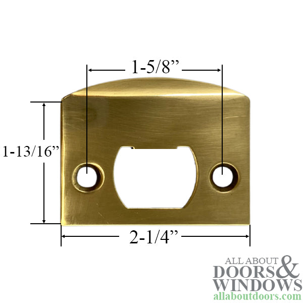 Extended Lip Strike, Square Corners- Polished Brass - Extended Lip Strike, Square Corners- Polished Brass