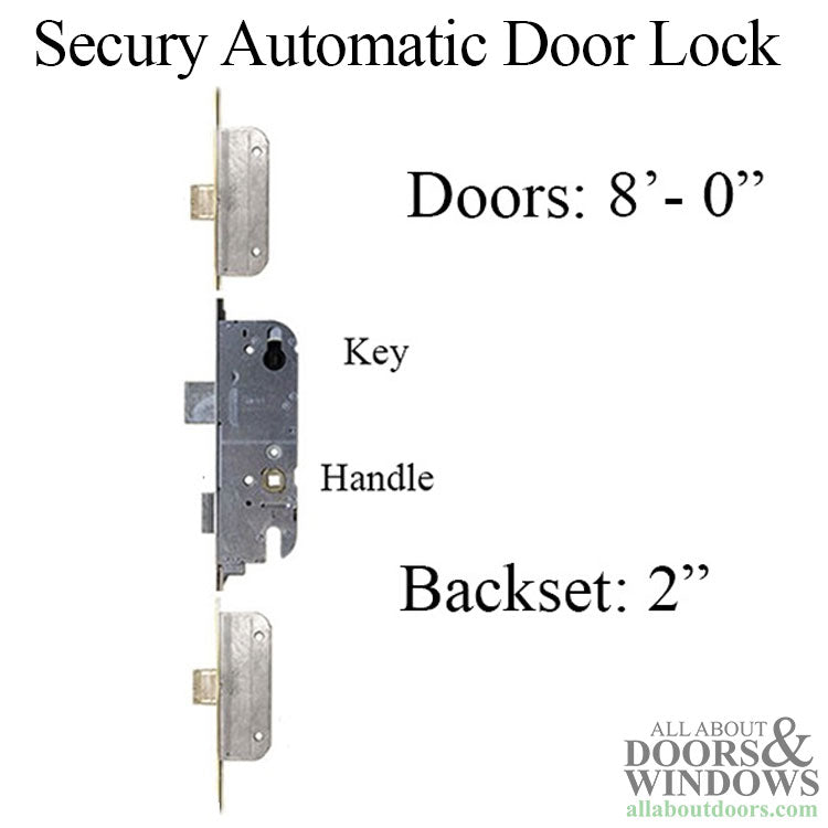 G-U / Ferco SECURY 50/92 Automatic Door Lock 8-0 Door for LEVER Handles - Stainless Steel - G-U / Ferco SECURY 50/92 Automatic Door Lock 8-0 Door for LEVER Handles - Stainless Steel