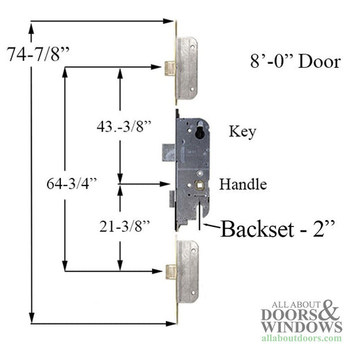 G-U / Ferco SECURY 50/92 Automatic Door Lock 8-0 Door for LEVER Handles - Stainless Steel - G-U / Ferco SECURY 50/92 Automatic Door Lock 8-0 Door for LEVER Handles - Stainless Steel