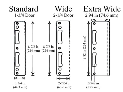 HOPPE Latch and Deadbolt Strike Plate - Rustic Umber - HOPPE Latch and Deadbolt Strike Plate - Rustic Umber