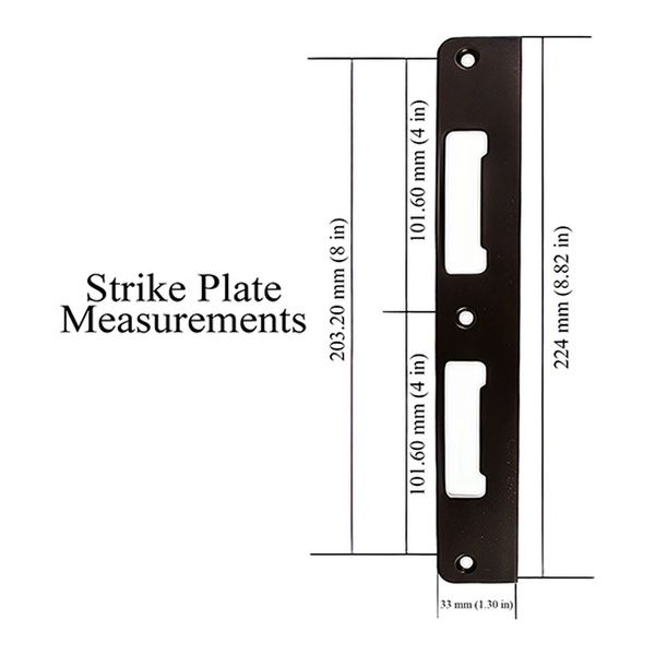 HOPPE Latch and Deadbolt Strike Plate - Rustic Umber - HOPPE Latch and Deadbolt Strike Plate - Rustic Umber