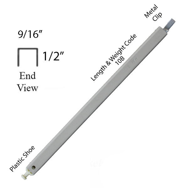 Custom Channel Balance for Tilt Windows, White, 9/16 x 9/16 Sizes 10-45, A-I - Custom Channel Balance for Tilt Windows, White, 9/16 x 9/16 Sizes 10-45, A-I