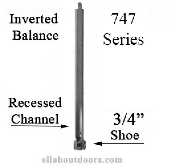 62-747 Series Inverted Tilt Channel Balance with #38 Clip Attached - 62-747 Series Inverted Tilt Channel Balance with #38 Clip Attached