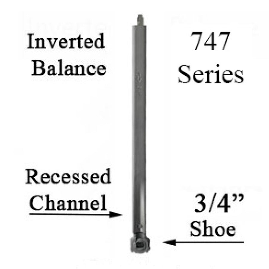 62-747 Series Inverted Tilt Channel Balance with #38 Clip Attached - 62-747 Series Inverted Tilt Channel Balance with #38 Clip Attached