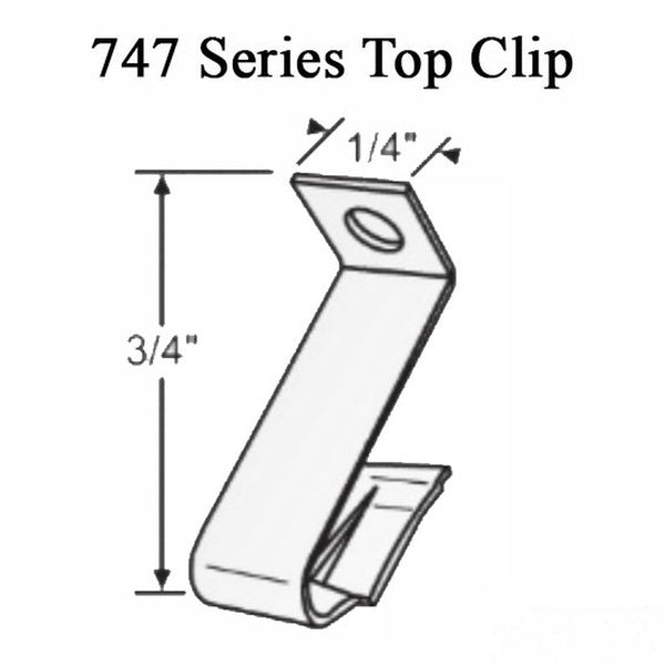 62-747 Series Inverted Tilt Channel Balance with #38 Clip Attached - 62-747 Series Inverted Tilt Channel Balance with #38 Clip Attached