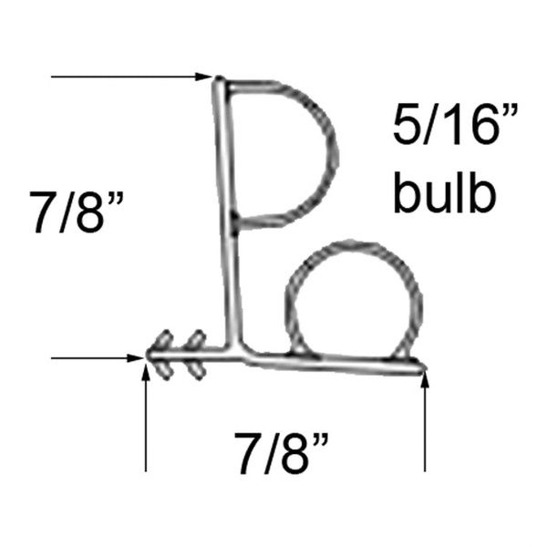 V2350 Weatherstrip, Jamb, 7-0 - V2350 Weatherstrip, Jamb, 7-0