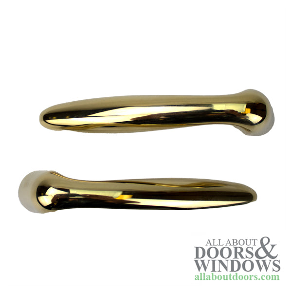 HOPPE Multipoint Lock Dummy Handle Set with Verona Lever Polished Brass - HOPPE Multipoint Lock Dummy Handle Set with Verona Lever Polished Brass