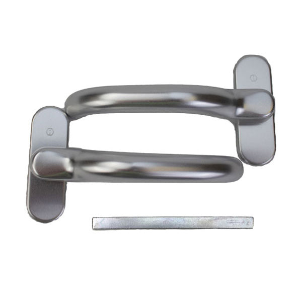 Hoppe Balcony Handle Set, Aluminum - Silver - Hoppe Balcony Handle Set, Aluminum - Silver