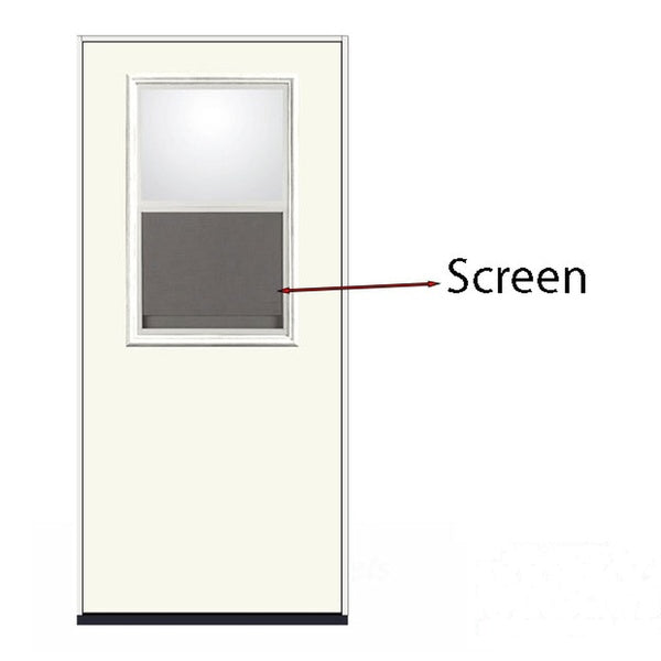 Therma Tru Vented Door Lite 1/2 Lite with Clear Glass and Screen - Therma Tru Vented Door Lite 1/2 Lite with Clear Glass and Screen