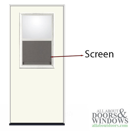 Therma Tru Vented Door Lite 1/2 Lite with Clear Glass and Screen - Therma Tru Vented Door Lite 1/2 Lite with Clear Glass and Screen