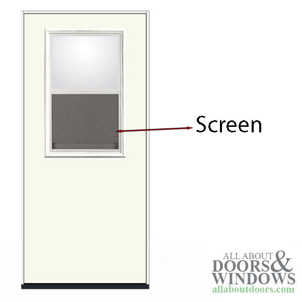 Therma Tru Vented Door Lite 1/2 Lite with Clear Glass and Screen - Therma Tru Vented Door Lite 1/2 Lite with Clear Glass and Screen