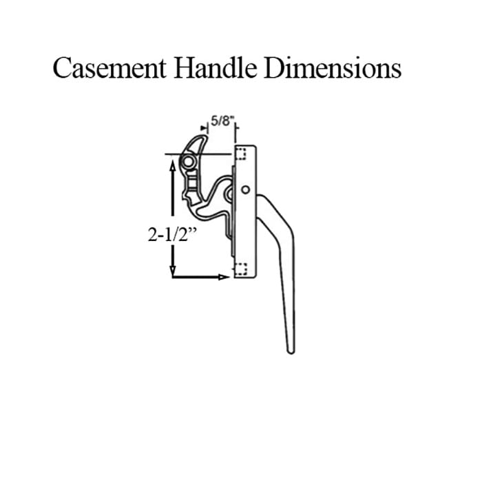 Acorn 4300 Series Casement Window Locking Handle - Bronze - Acorn 4300 Series Casement Window Locking Handle - Bronze