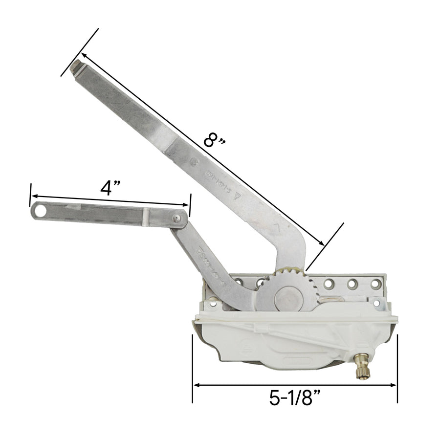 Ashland Optima Short Dual-Arm Casement Window Operator, Stainless Steel - Ashland Optima Short Dual-Arm Casement Window Operator, Stainless Steel