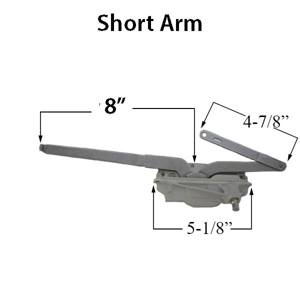 Ashland Optima Short Dual-Arm Casement Window Operator, Stainless Steel - Ashland Optima Short Dual-Arm Casement Window Operator, Stainless Steel