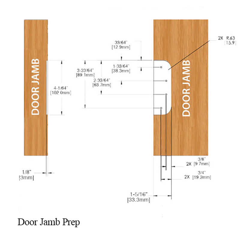 Truth Sentry Hinged Door Adjustable Set Hinge, LHO / RHI, 4 x 4 inches - Truth Sentry Hinged Door Adjustable Set Hinge, LHO / RHI, 4 x 4 inches