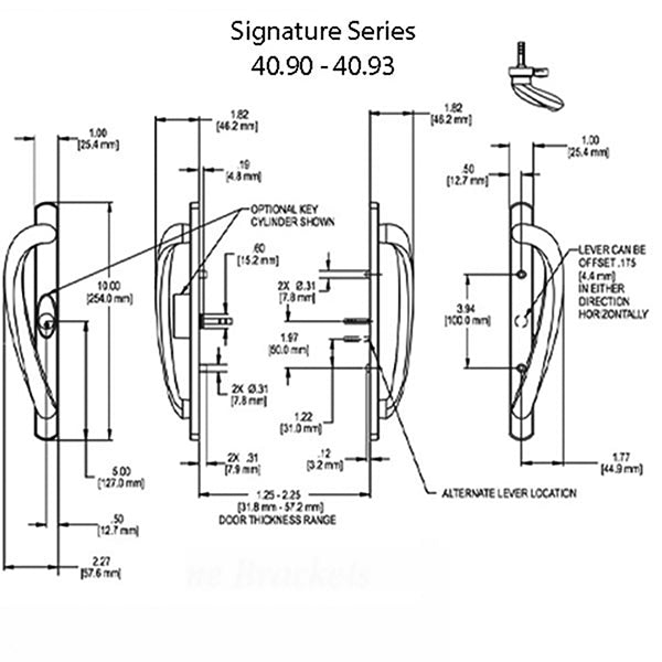 Amesbury Truth Sliding Door Handle Active Keyed Door Handles - Amesbury Truth Sliding Door Handle Active Keyed Door Handles