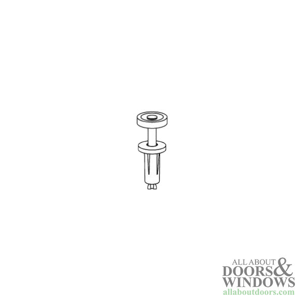 Plunger Pin with 7/8 Inch Diameter Nylon Wheel - Plunger Pin with 7/8 Inch Diameter Nylon Wheel